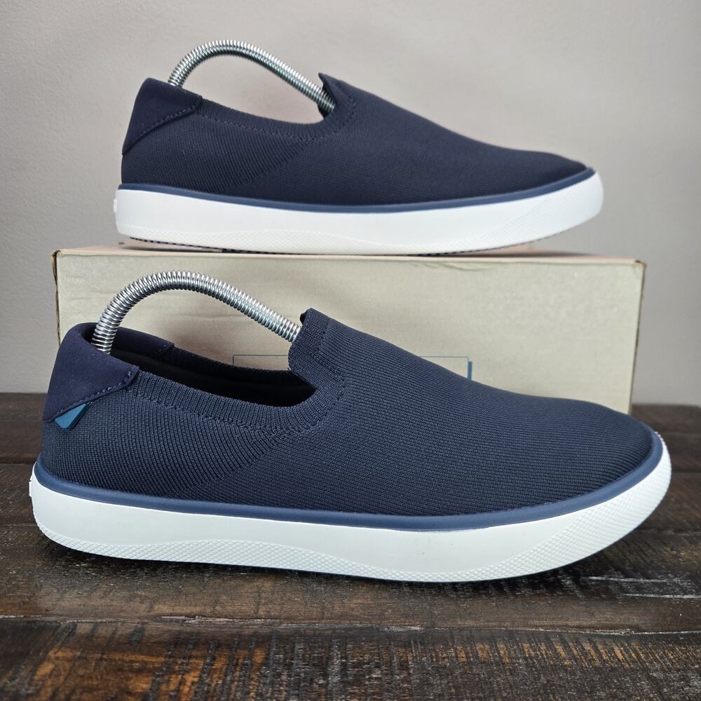Vessi Boardwalk Slip On Mens Size 10 Waterproof Shoes Sneakers Sea Blue White